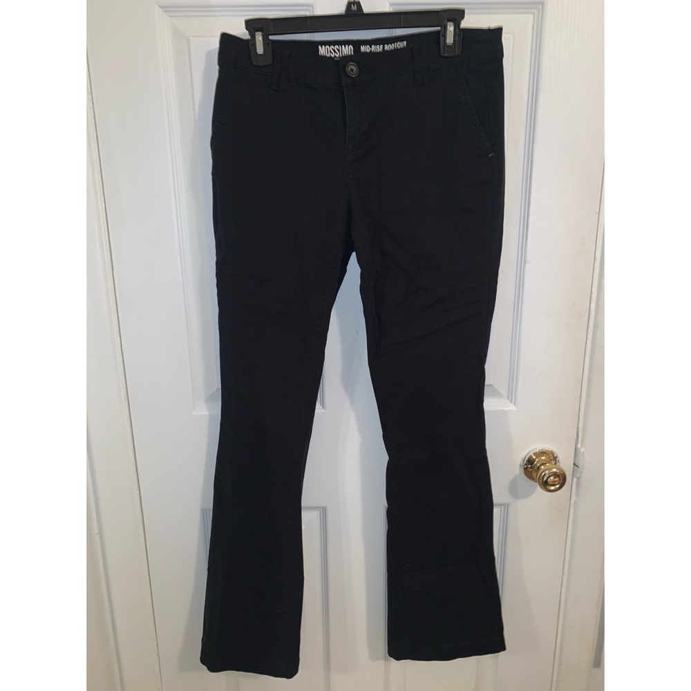 Black Boot-Cut Pants